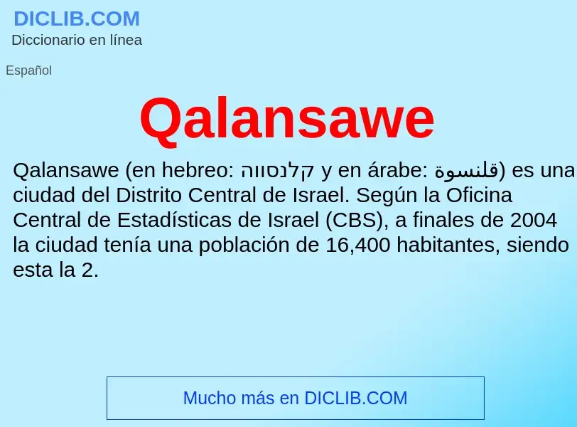 What is Qalansawe - meaning and definition