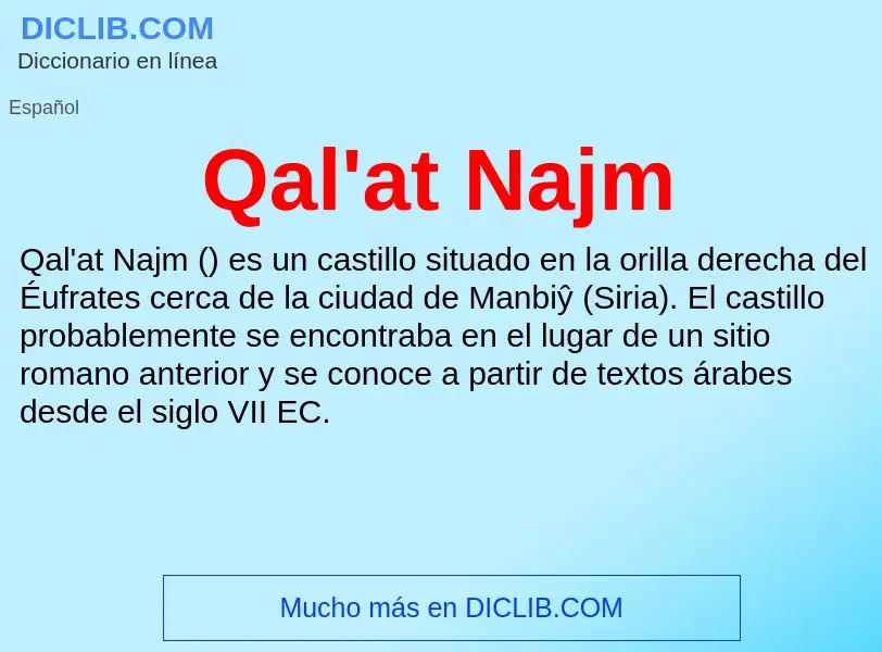 What is Qal'at Najm - meaning and definition