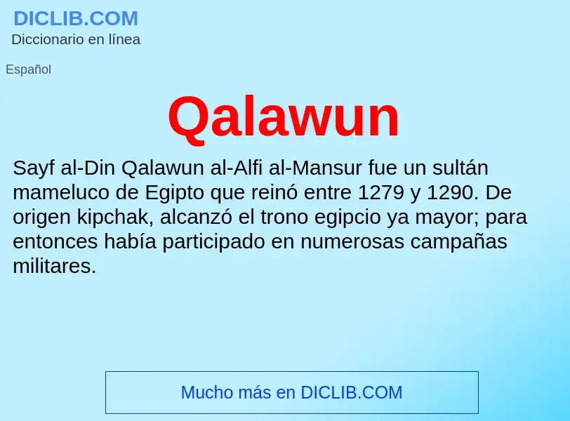 What is Qalawun - meaning and definition