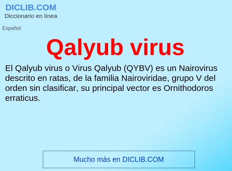 Τι είναι Qalyub virus - ορισμός