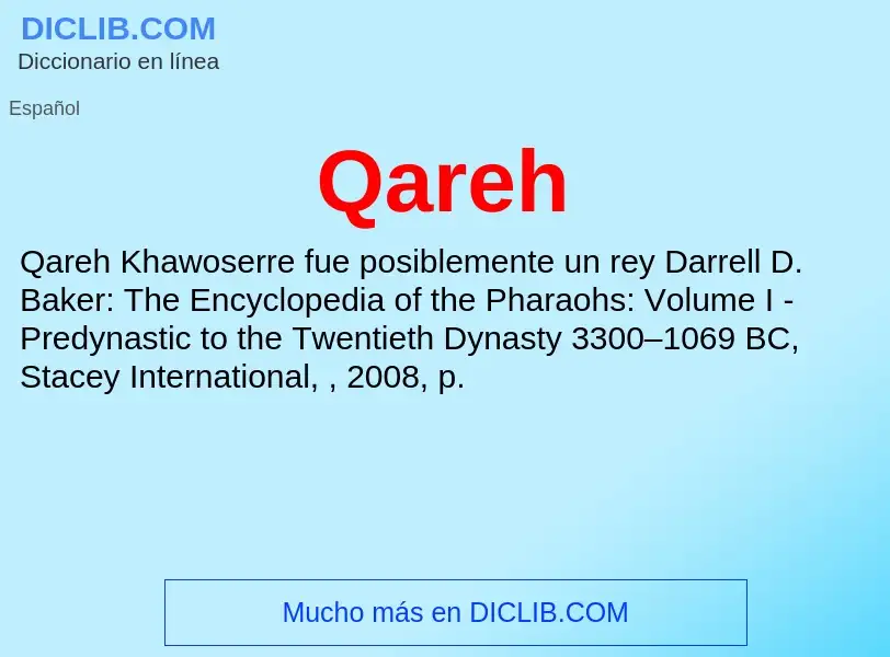 What is Qareh - meaning and definition