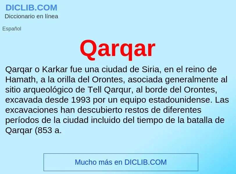 ¿Qué es Qarqar? - significado y definición