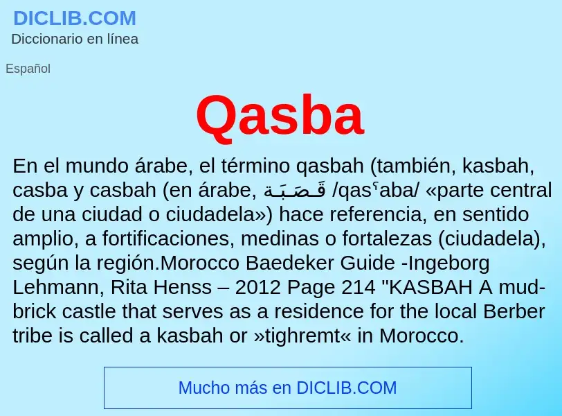 What is Qasba - meaning and definition