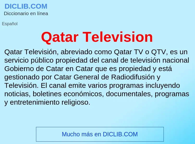 What is Qatar Television - meaning and definition