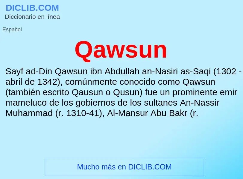 What is Qawsun - meaning and definition