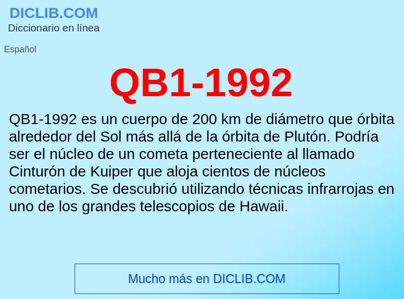 What is QB1-1992 - meaning and definition