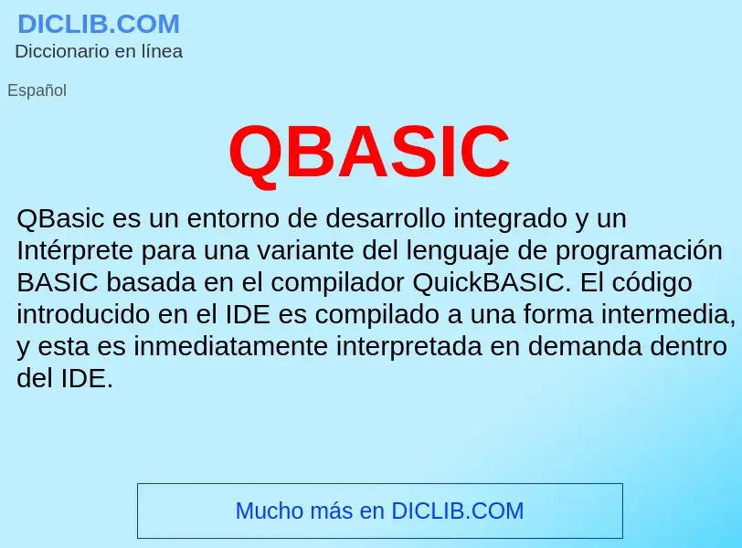 Qu'est-ce que QBASIC - définition