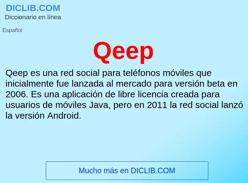 ¿Qué es Qeep? - significado y definición