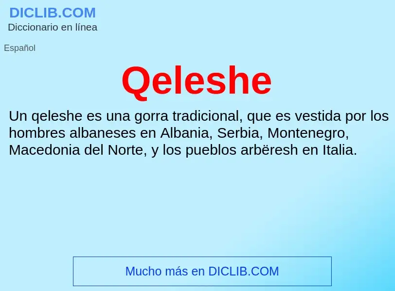 What is Qeleshe - meaning and definition