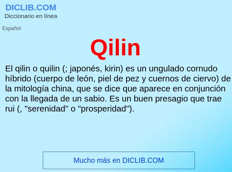 What is Qilin - meaning and definition