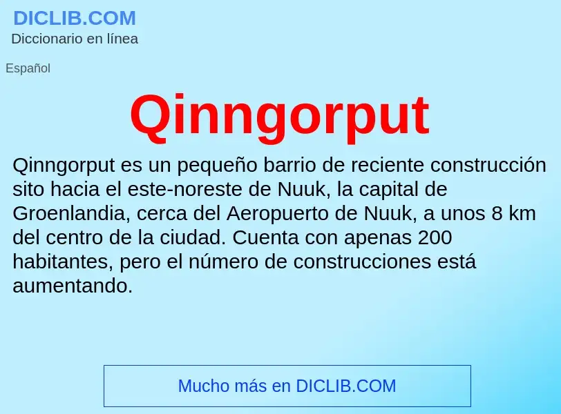 What is Qinngorput - meaning and definition