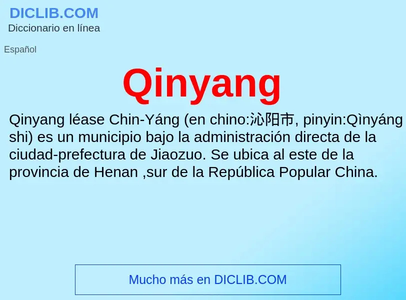 What is Qinyang - meaning and definition