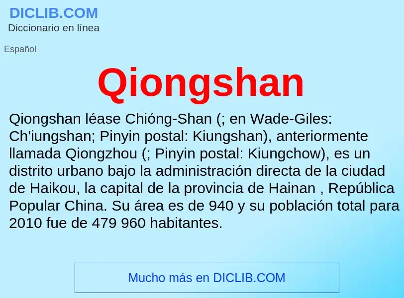 What is Qiongshan - meaning and definition