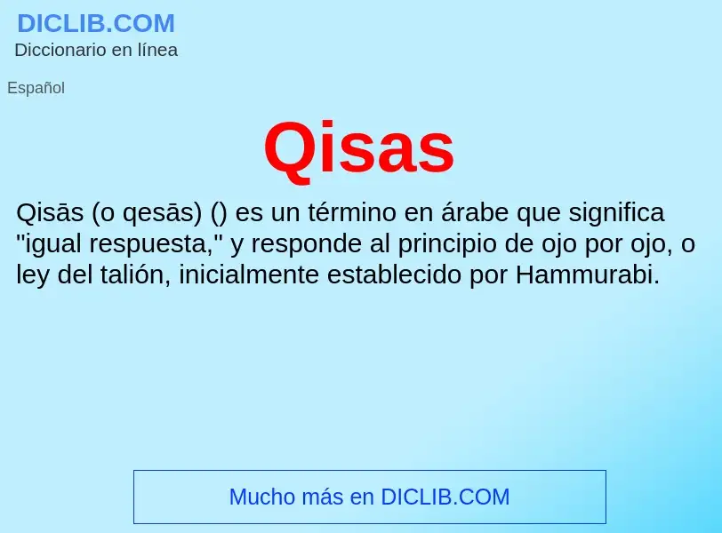 ¿Qué es Qisas? - significado y definición