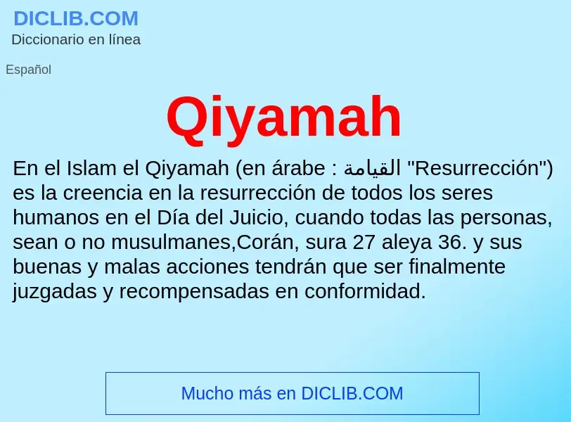 ¿Qué es Qiyamah? - significado y definición