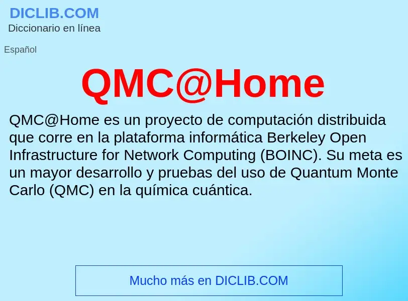 What is QMC@Home - meaning and definition