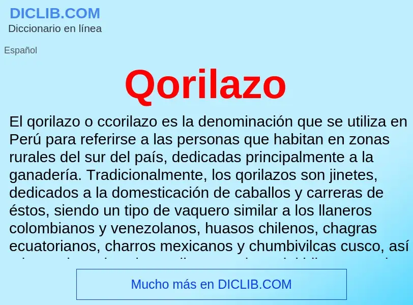 ¿Qué es Qorilazo? - significado y definición