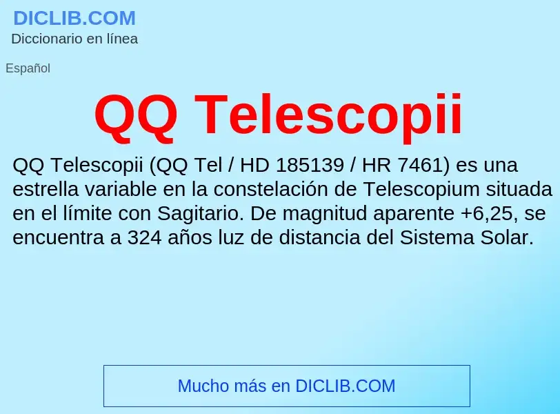 What is QQ Telescopii - meaning and definition