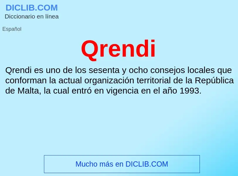 ¿Qué es Qrendi? - significado y definición