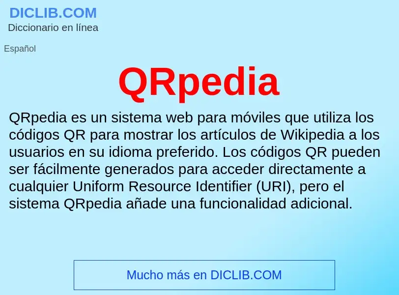 What is QRpedia - meaning and definition