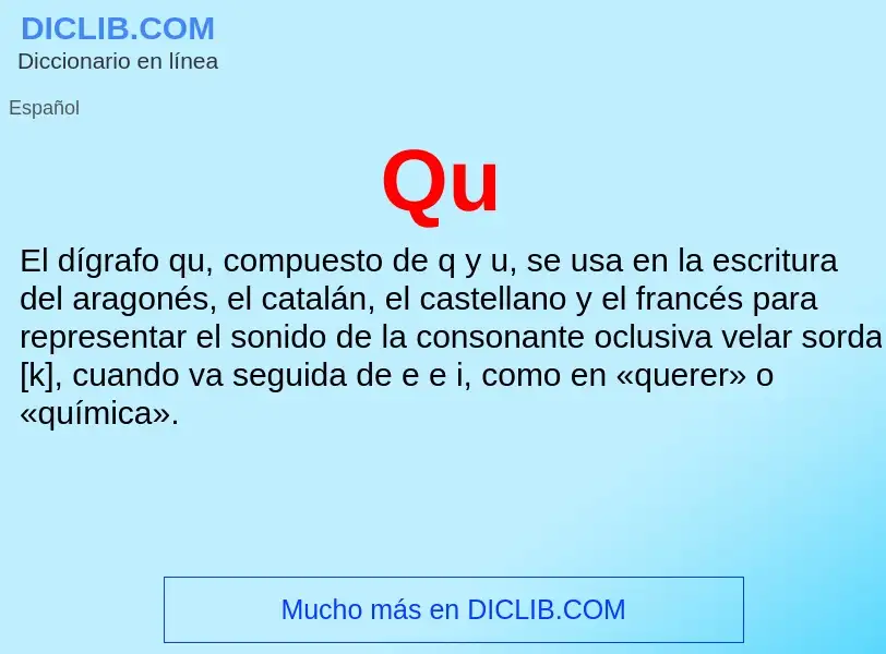 ¿Qué es Qu? - significado y definición