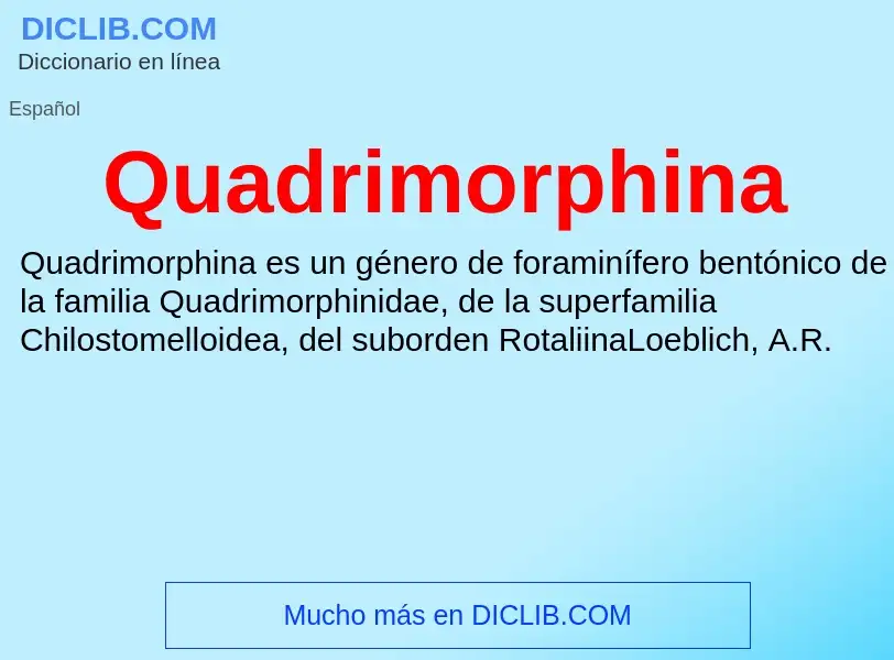 What is Quadrimorphina - meaning and definition