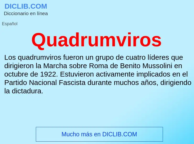 What is Quadrumviros - meaning and definition