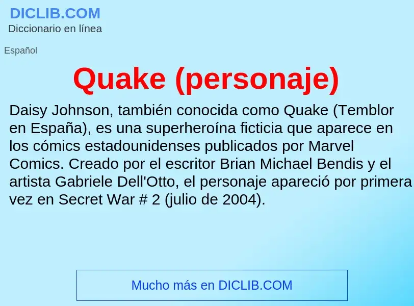 ¿Qué es Quake (personaje)? - significado y definición