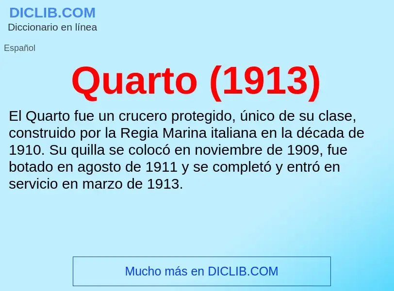 Τι είναι Quarto (1913) - ορισμός