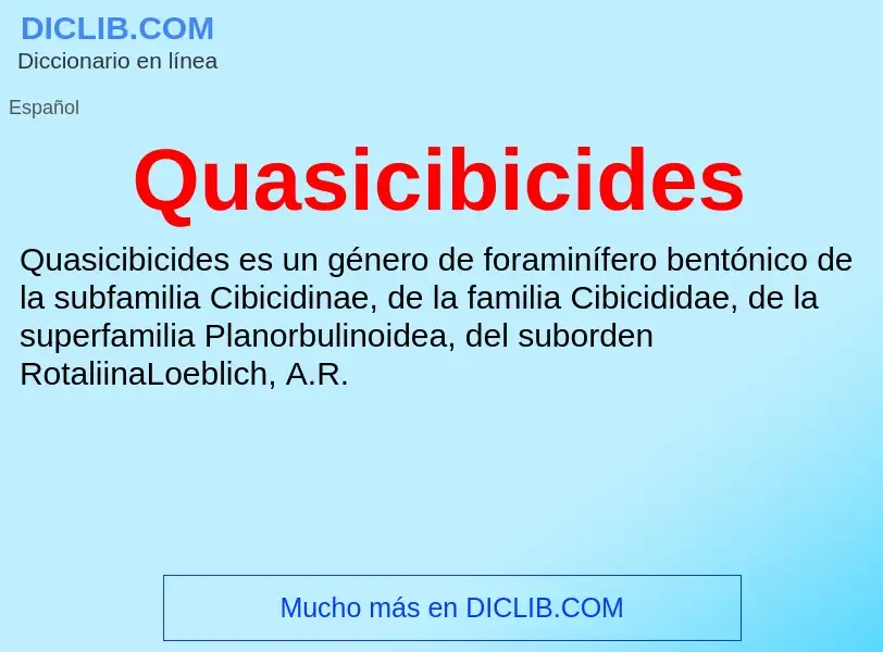 Τι είναι Quasicibicides - ορισμός