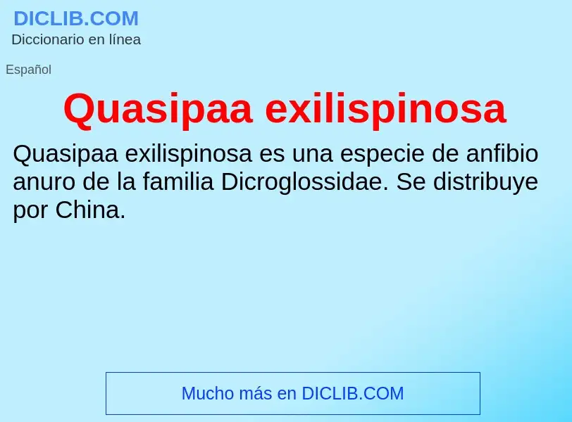 Τι είναι Quasipaa exilispinosa - ορισμός