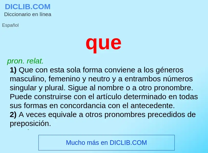 ¿Qué es que? - significado y definición