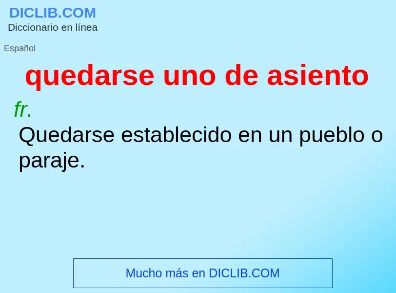 ¿Qué es quedarse uno de asiento? - significado y definición