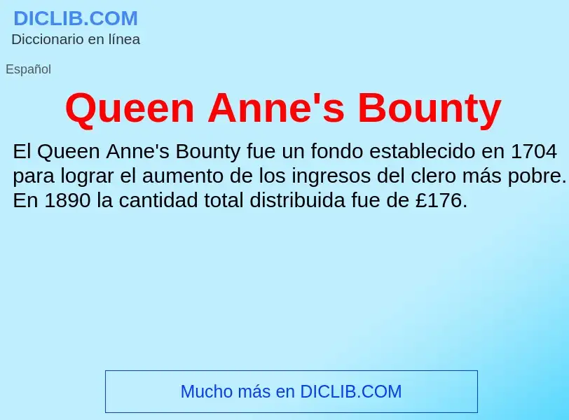 Τι είναι Queen Anne's Bounty - ορισμός