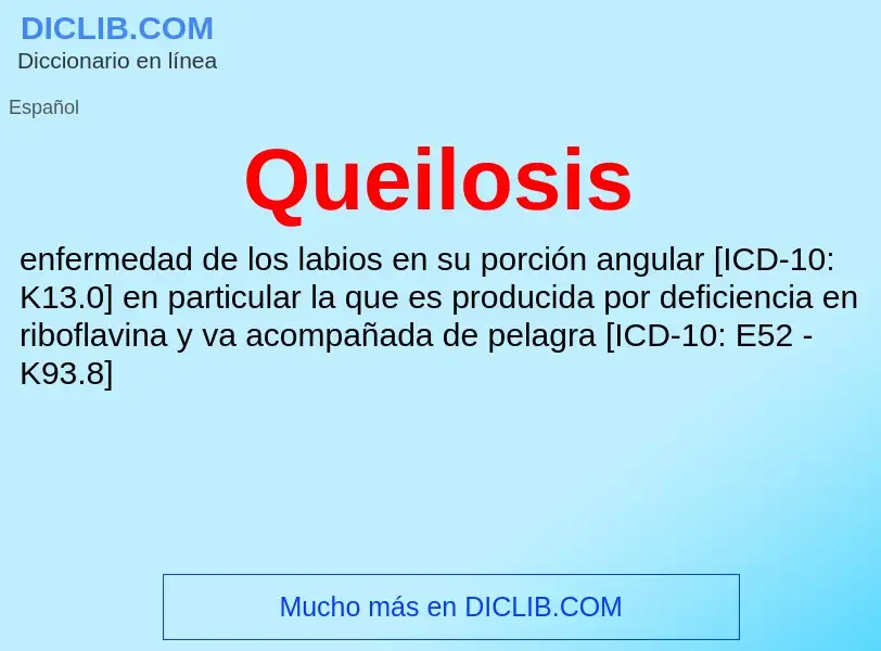 ¿Qué es Queilosis? - significado y definición