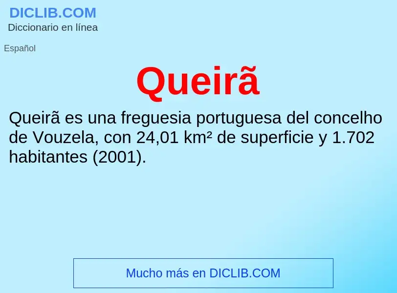 ¿Qué es Queirã? - significado y definición