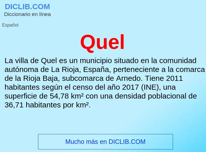 ¿Qué es Quel? - significado y definición