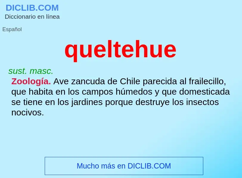 ¿Qué es queltehue? - significado y definición