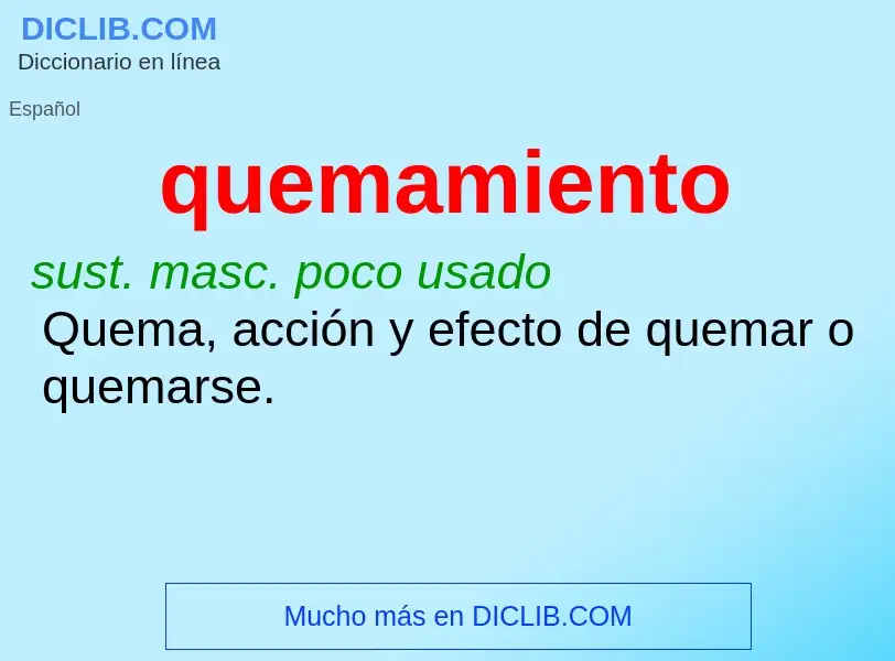 ¿Qué es quemamiento? - significado y definición