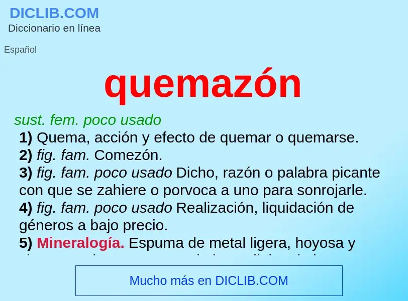 Was ist quemazón - Definition