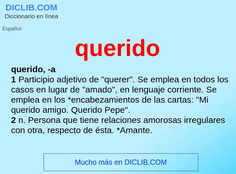 Wat is querido - definition