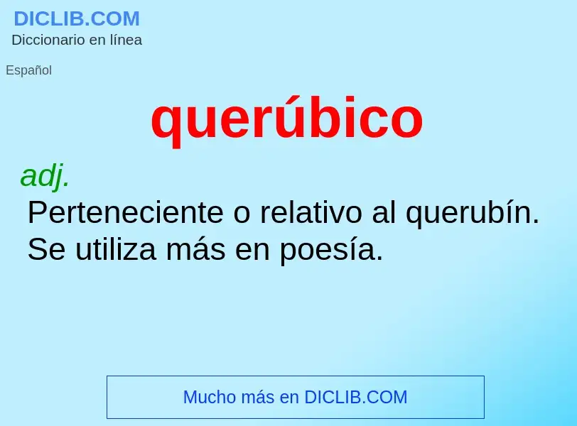 ¿Qué es querúbico? - significado y definición