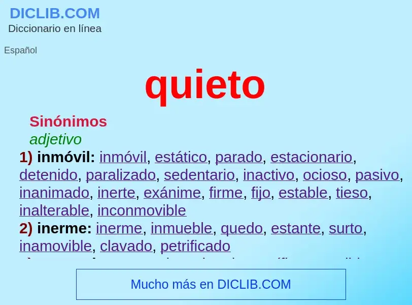 Wat is quieto - definition