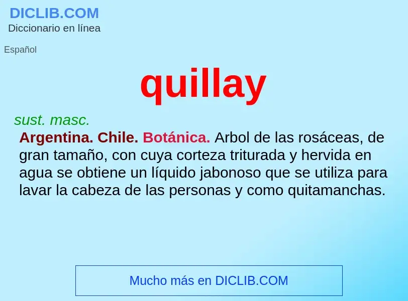 What is quillay - meaning and definition