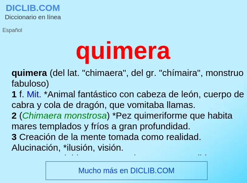 ¿Qué es quimera? - significado y definición