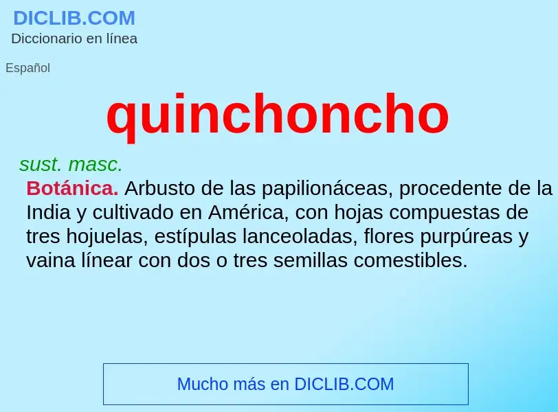 What is quinchoncho - meaning and definition