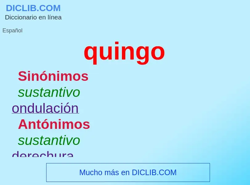 What is quingo - meaning and definition