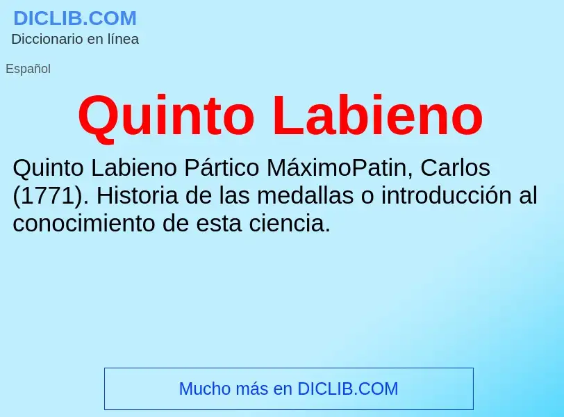 ¿Qué es Quinto Labieno? - significado y definición