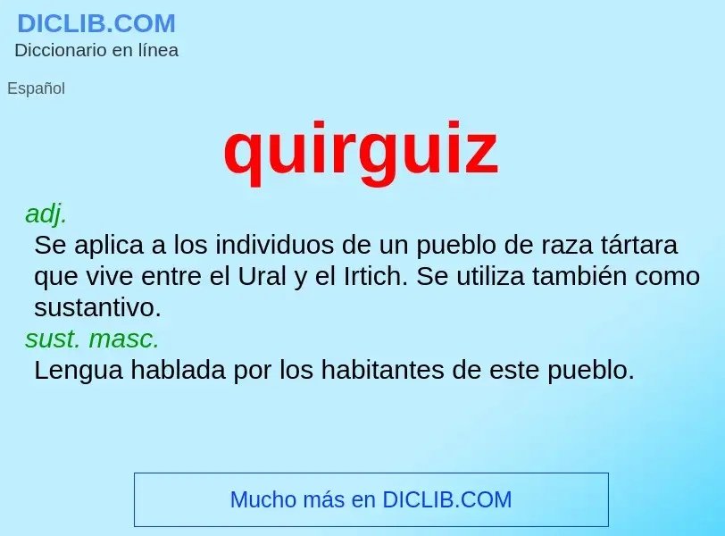 ¿Qué es quirguiz? - significado y definición