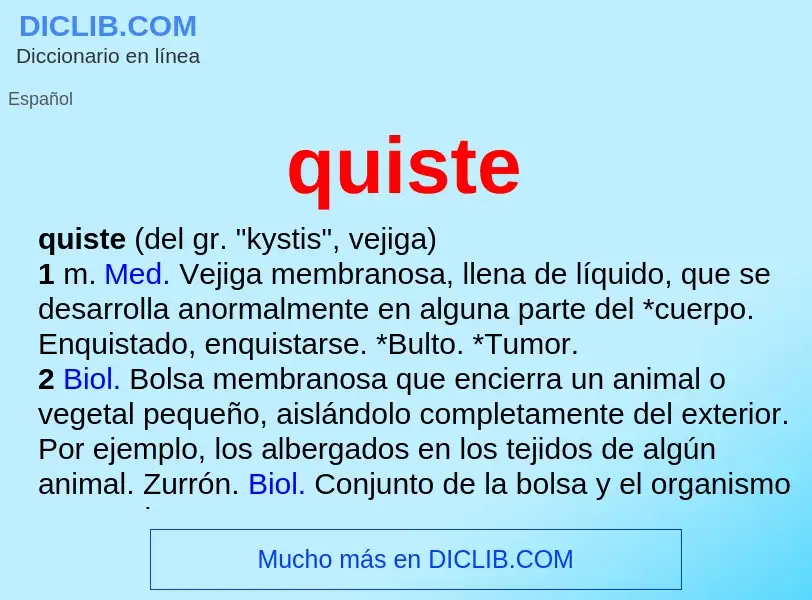 ¿Qué es quiste? - significado y definición